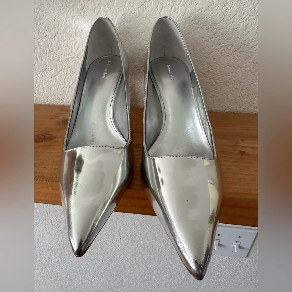 Reformation Milano Pumps In Silver Size 8 - Picture 6 of 11